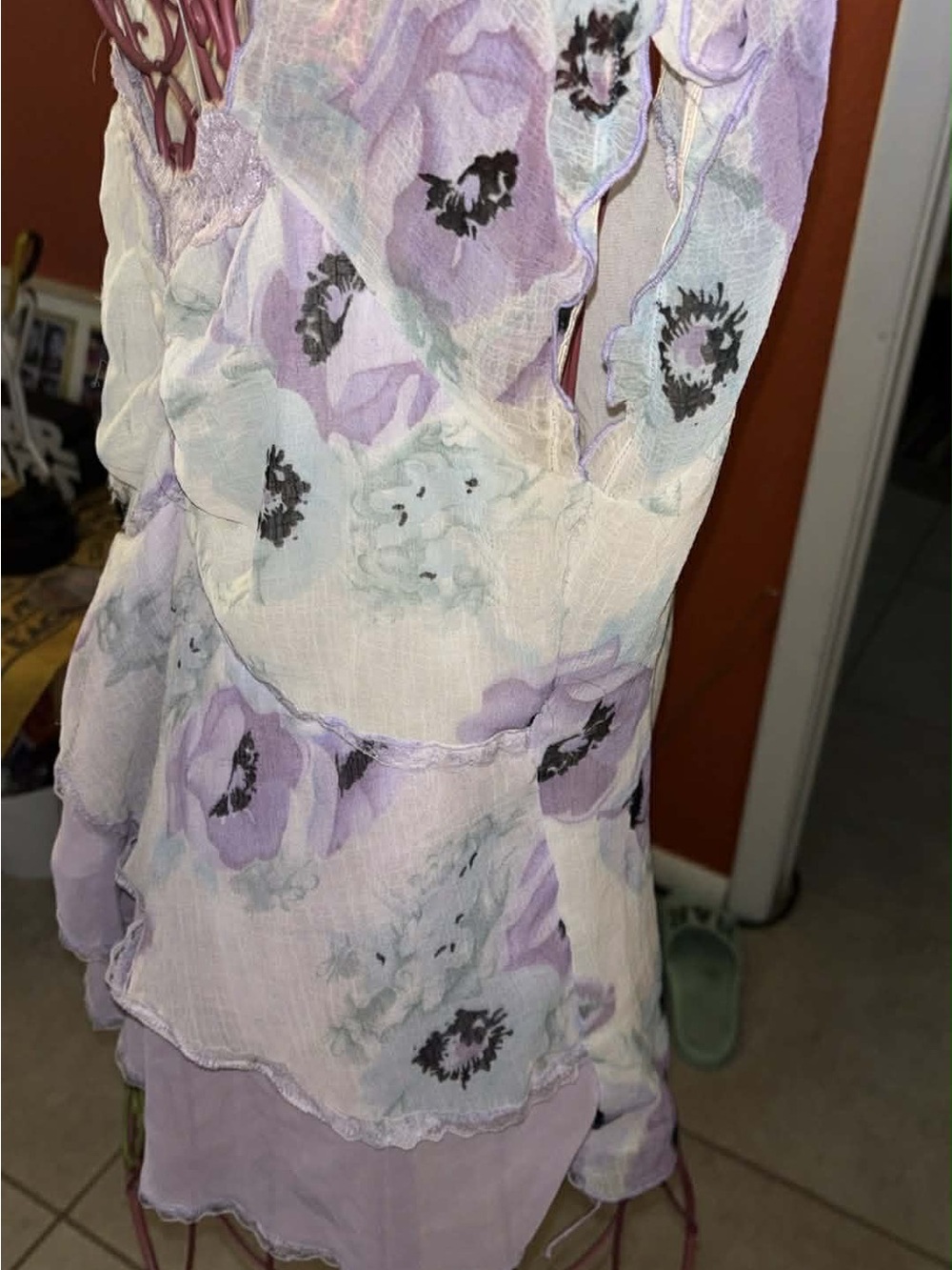Floral Pastel Sleeveless Dress - Picture 8 of 9